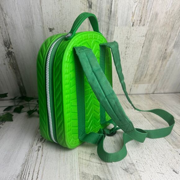 Crocs Mini Backpack Neon Green White Zipper Kids Book Bag - Picture 2 of 9